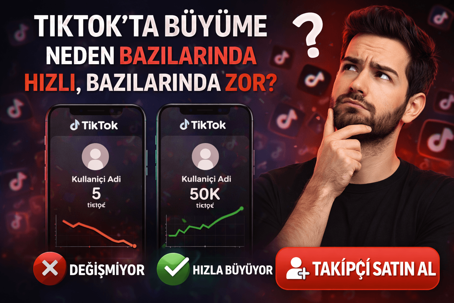 TikTok’ta Büyüme Neden Bazı Hesaplarda Hızlı, Bazılarında Zor?